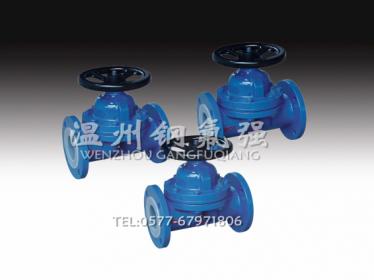 Fluorine-lined diaphragm valve