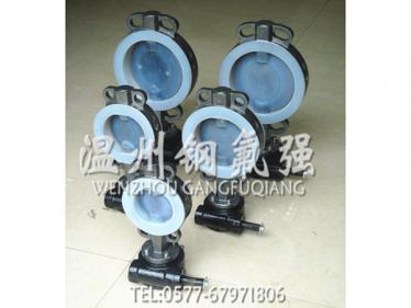 Steel lined F46 butterfly valve