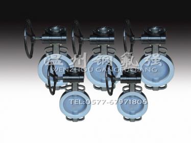 Steel lined F46 butterfly valve